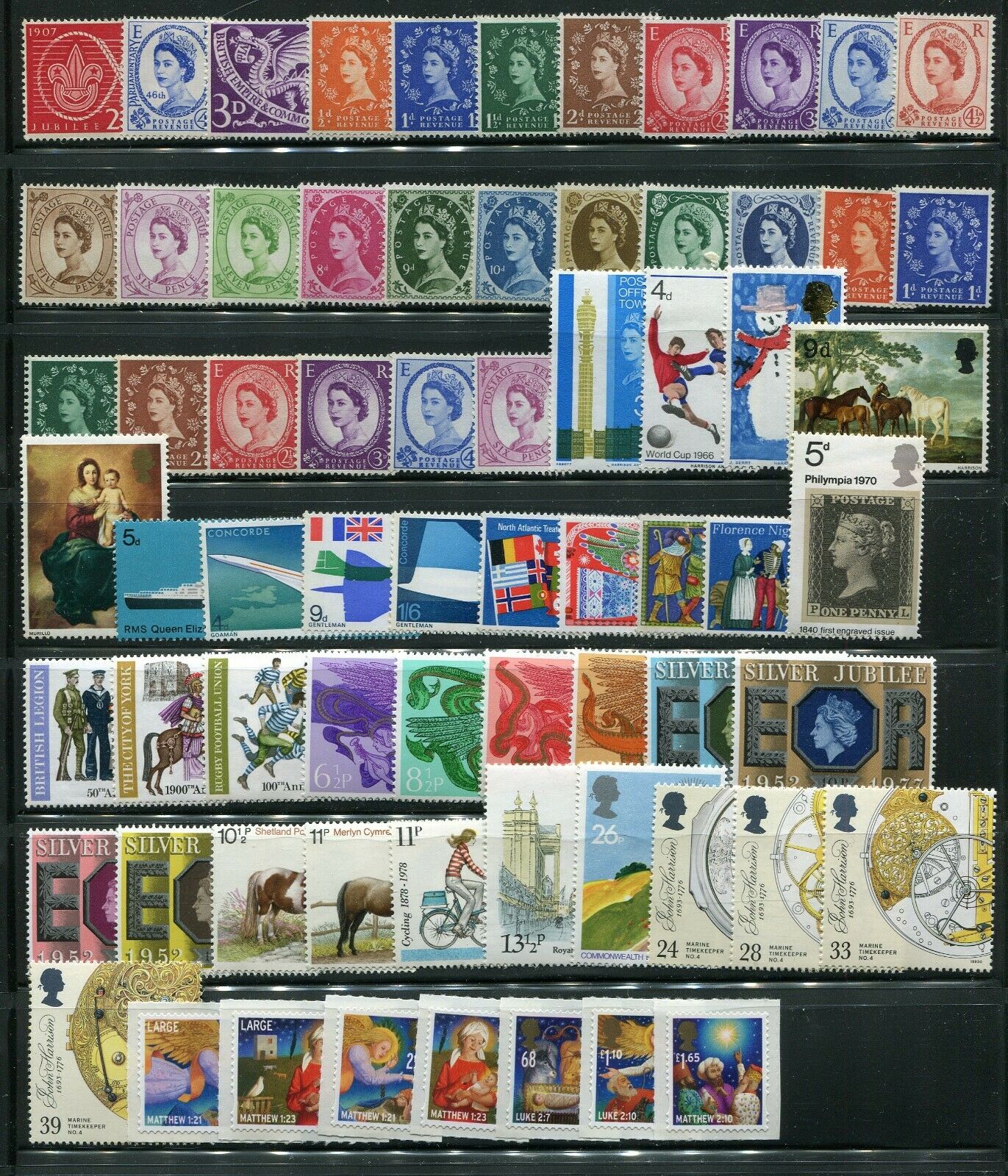Weeda Great Britain 334//2980 Mint Collection Of 69 Issues 1953-2011 Cv $57.35