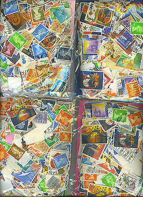 1000+ Mixed British, Uk, English, Great Britain Stamps Off Paper
