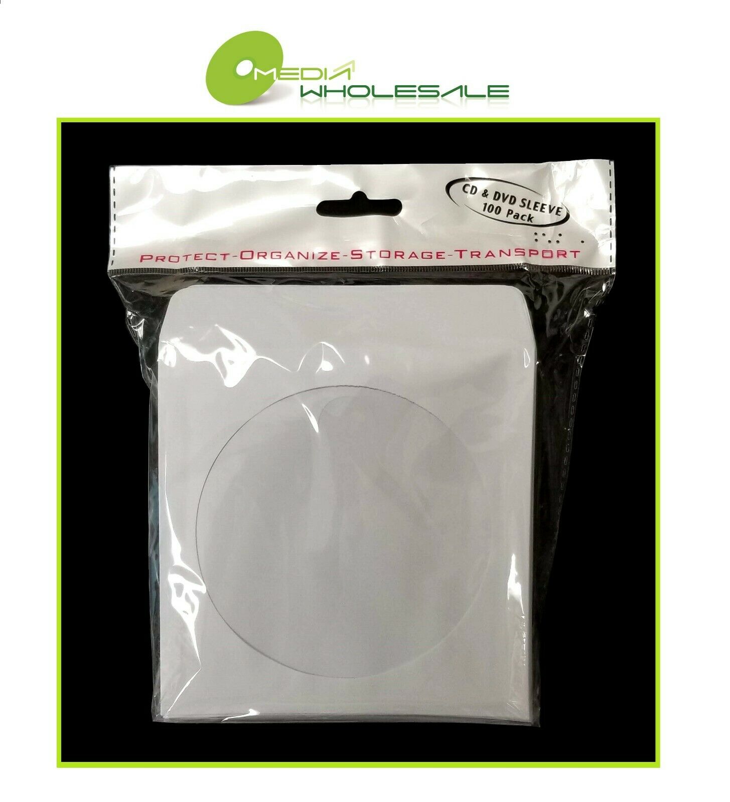 1000 Premium Quality Cd Dvd White Paper Sleeve With Window & Flap Envelope 100gr